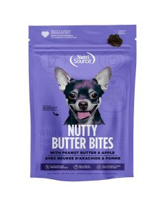 NutriSource Nutty Butter Bites Dog Treats with Peanut Butter & Apple 6 oz