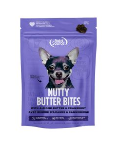 NutriSource Nutty Butter Bites Dog Treats with Almond Butter & Cranberry 6 oz