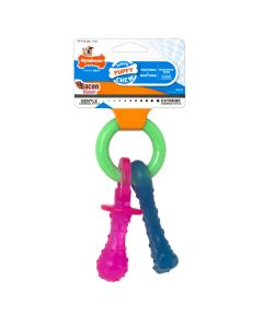 Nylabone Teething Puppy Chew Pacifier Bacon Flavor Small/Regular