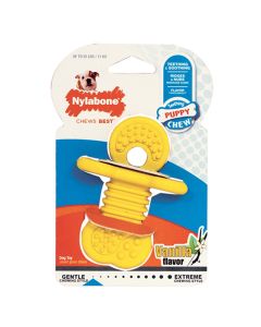 Nylabone Teething Puppy Chew Rhino Rubber Teether Small