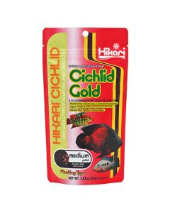 Hikari Cichlid Gold Color Enhancing Diet Medium Pellets 2.01 oz Bag