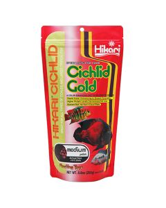 Hikari Cichlid Gold Color Enhancing Diet Medium Pellets 8.8 oz. Bag