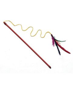 Spot Feather Dangler Pole Cat Toy 18"