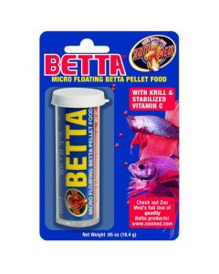Zoo Med Betta Micro Floating Betts Pellet Food 0.65 oz.